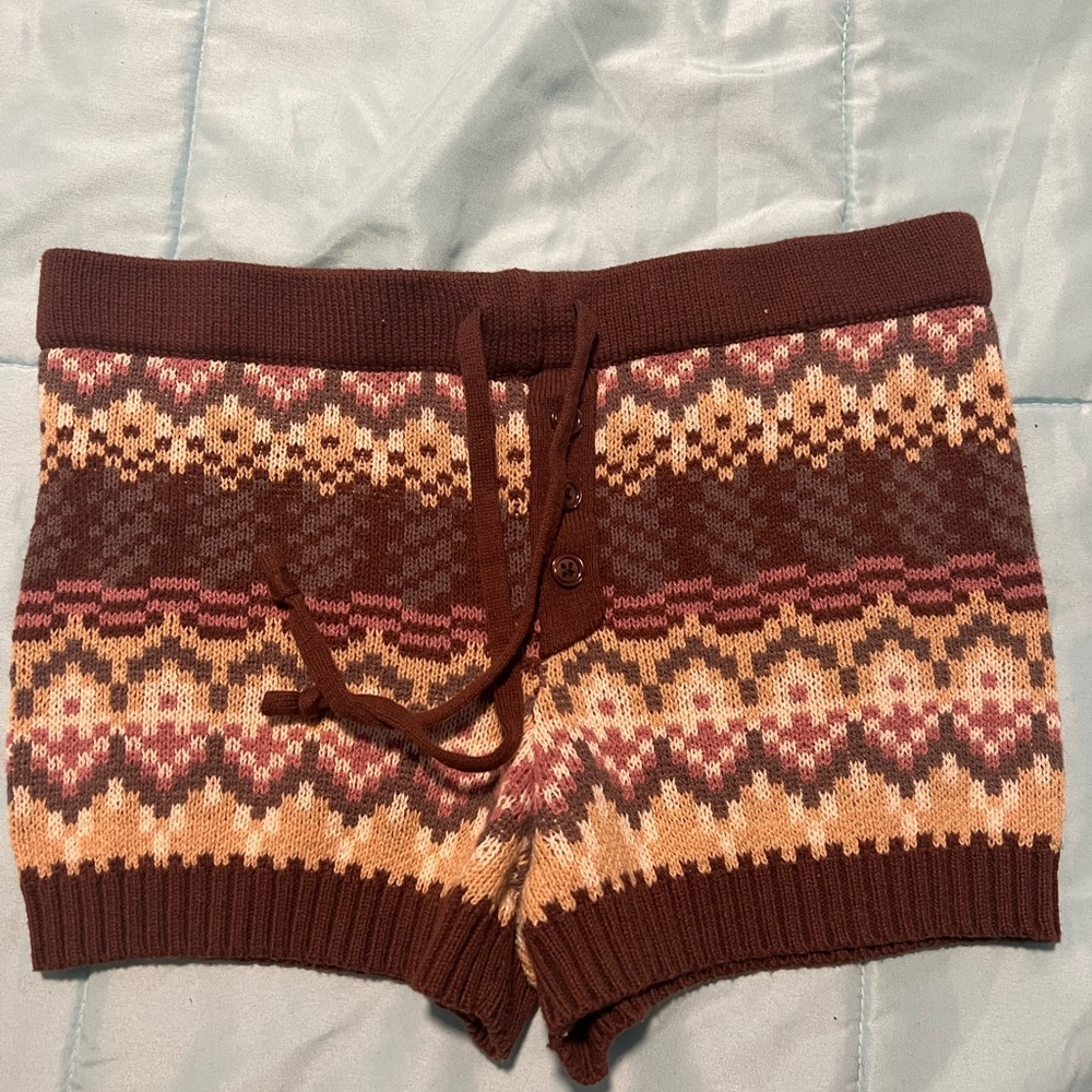 Sweater pajama shorts